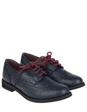 Preppy Brogue Shoes, Blue (NAVY), large