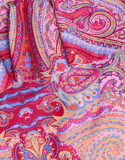 Paisley Frill Swimsuit, Orange (ORANGE), large