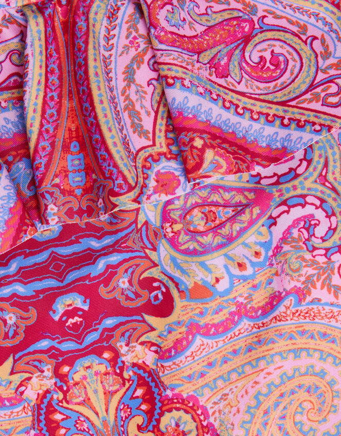 Paisley Frill Swimsuit, Orange (ORANGE), large