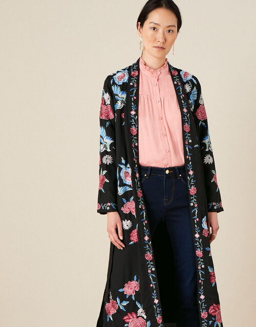 Elizabeth Embroidered Kimono , Black (BLACK), large
