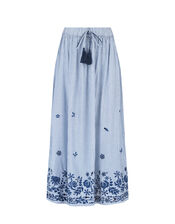 East Teleri Stripe Maxi Skirt, Blue (BLUE), large