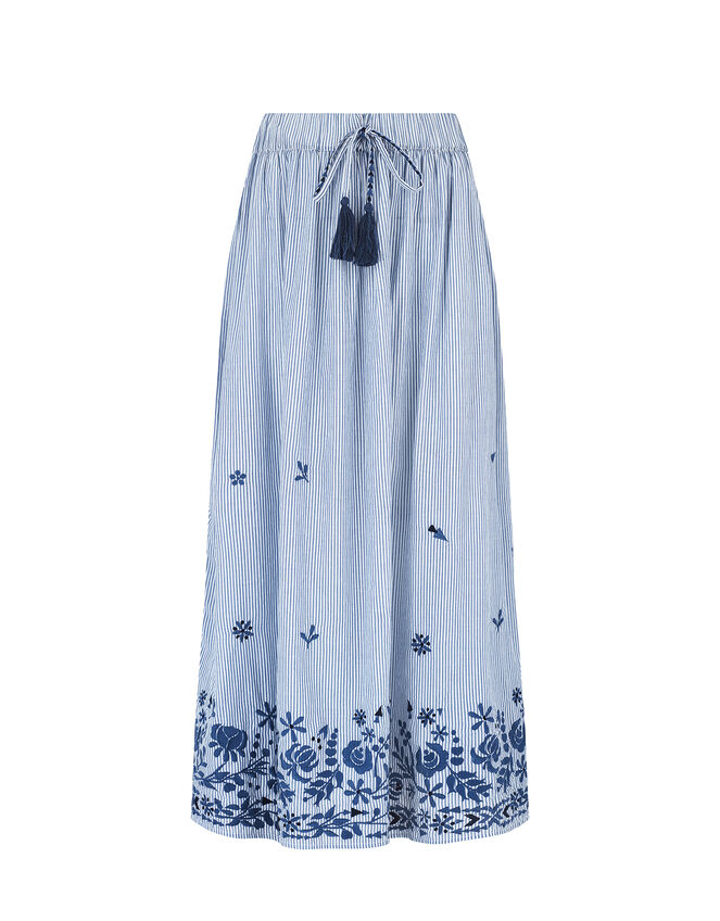 East Teleri Stripe Maxi Skirt, Blue (BLUE), large
