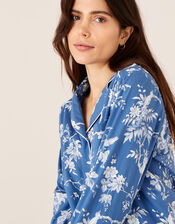 Floral Print Pyjama Set, Blue (BLUE), large