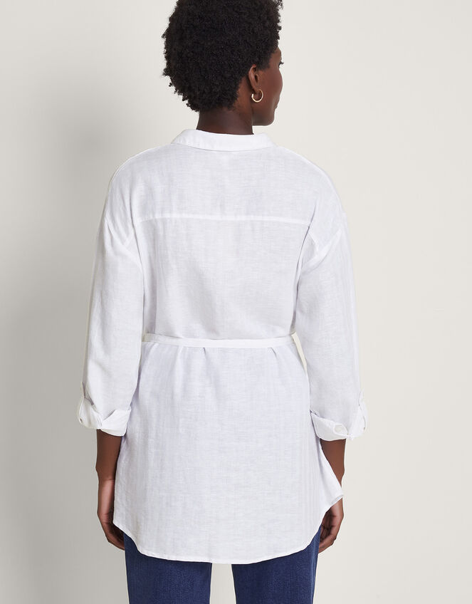 Liz Upcycled Embroidered Shirt, White (WHITE), large