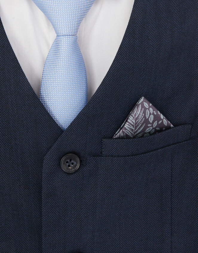 Harry Herringbone 4-Piece Suit, Blue (NAVY), large