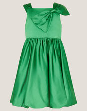 Freya Bow Strap Satin Party Dress, Green (GREEN), large