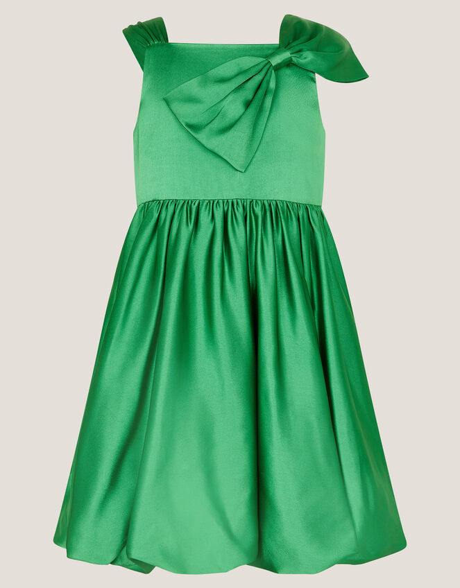 Freya Bow Strap Satin Party Dress, Green (GREEN), large
