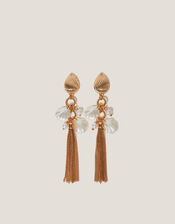 Charm Tassel Drop Earrings, , large
