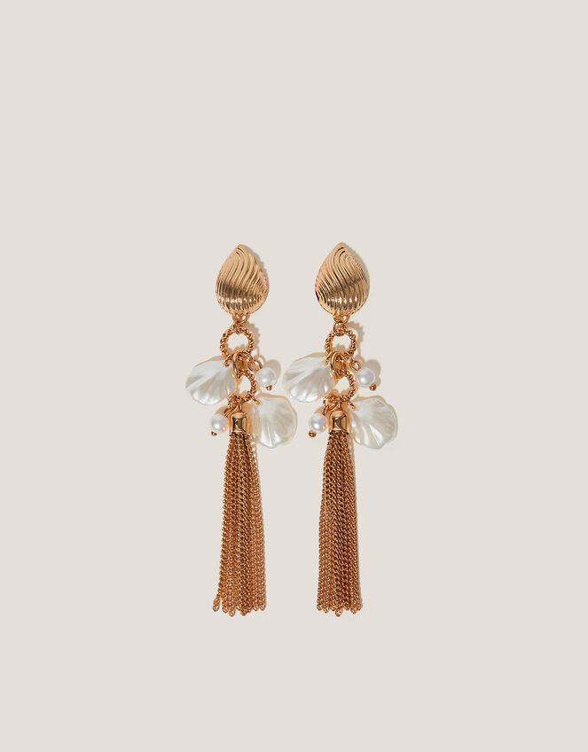 Charm Tassel Drop Earrings, , large