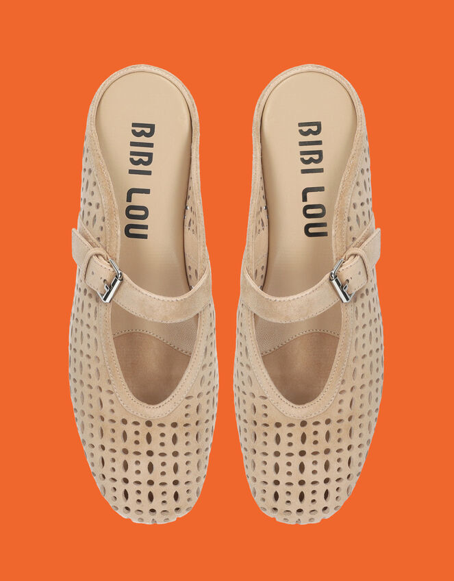 Bibi Lou Maia Suede Mule Flats, White (OFF WHITE), large