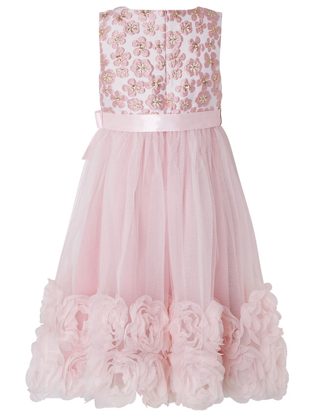 Nina Jacquard and Rose Occasion Dress, Pink (PINK), large