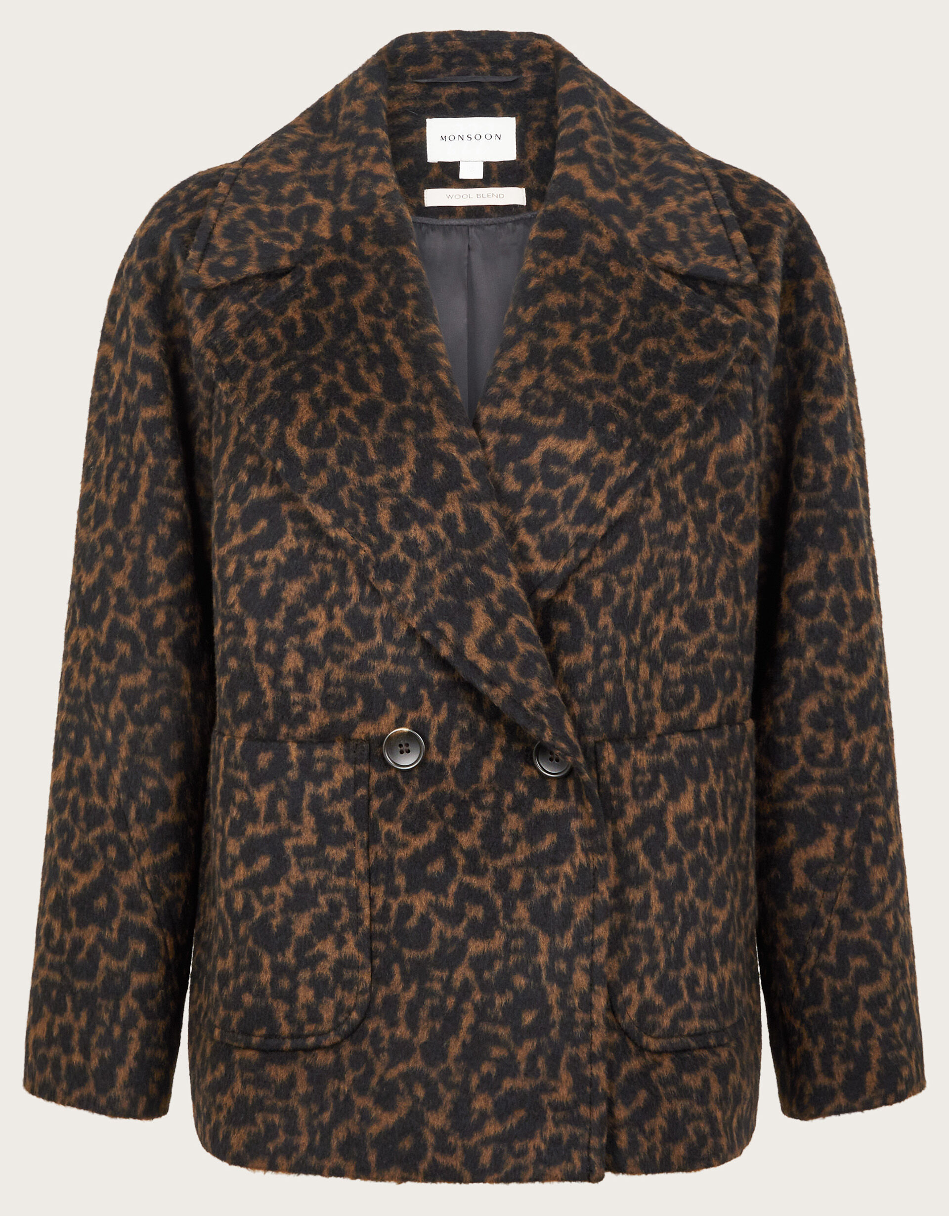 Black leopard print jacket cheap