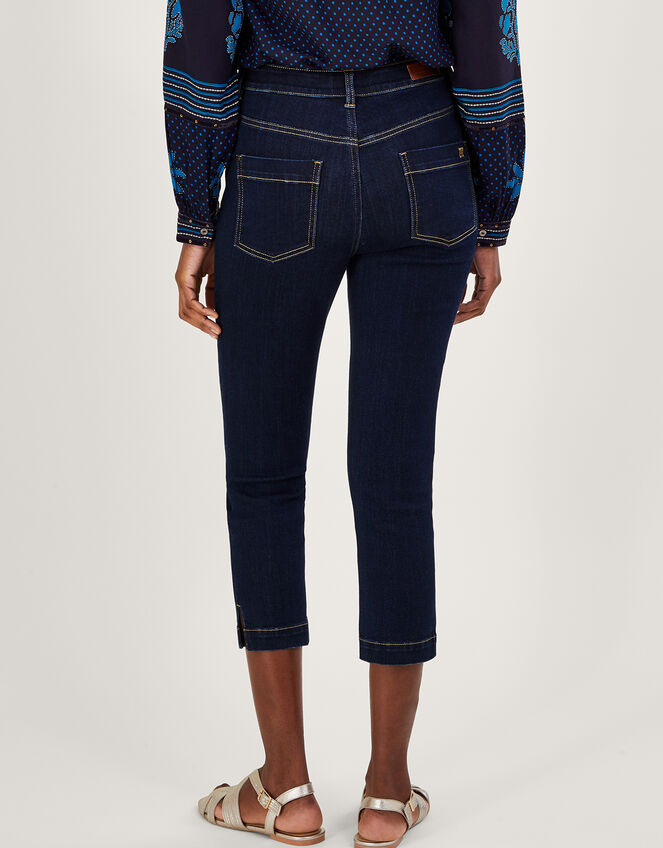 Idabella Crop Skinny Jeans with Recycled Polyester	, Blue (INDIGO), large