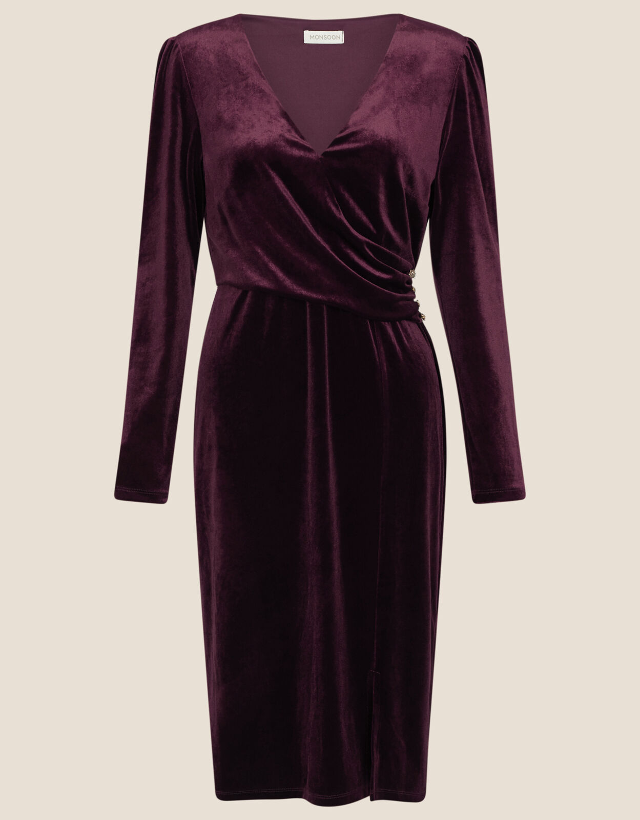 Monsoon red velvet dress deals