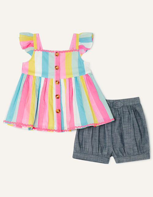 Baby Stripe Top and Shorts Set, Multi (MULTI), large
