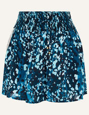 Animal Print Beach Shorts, Blue (BLUE), large