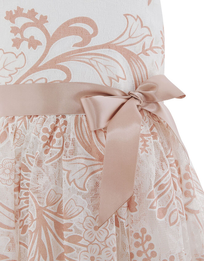 Annie Printed Lace Dress, Ivory (IVORY), large