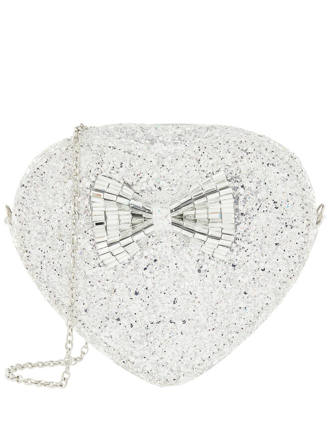 Florabelle Glitter Heart Cross-Body Bag, , large