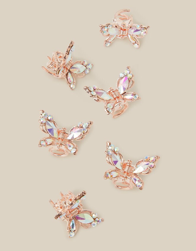 6-Pack Bridesmaid Butterfly Claw Clips, Pink (PINK), large