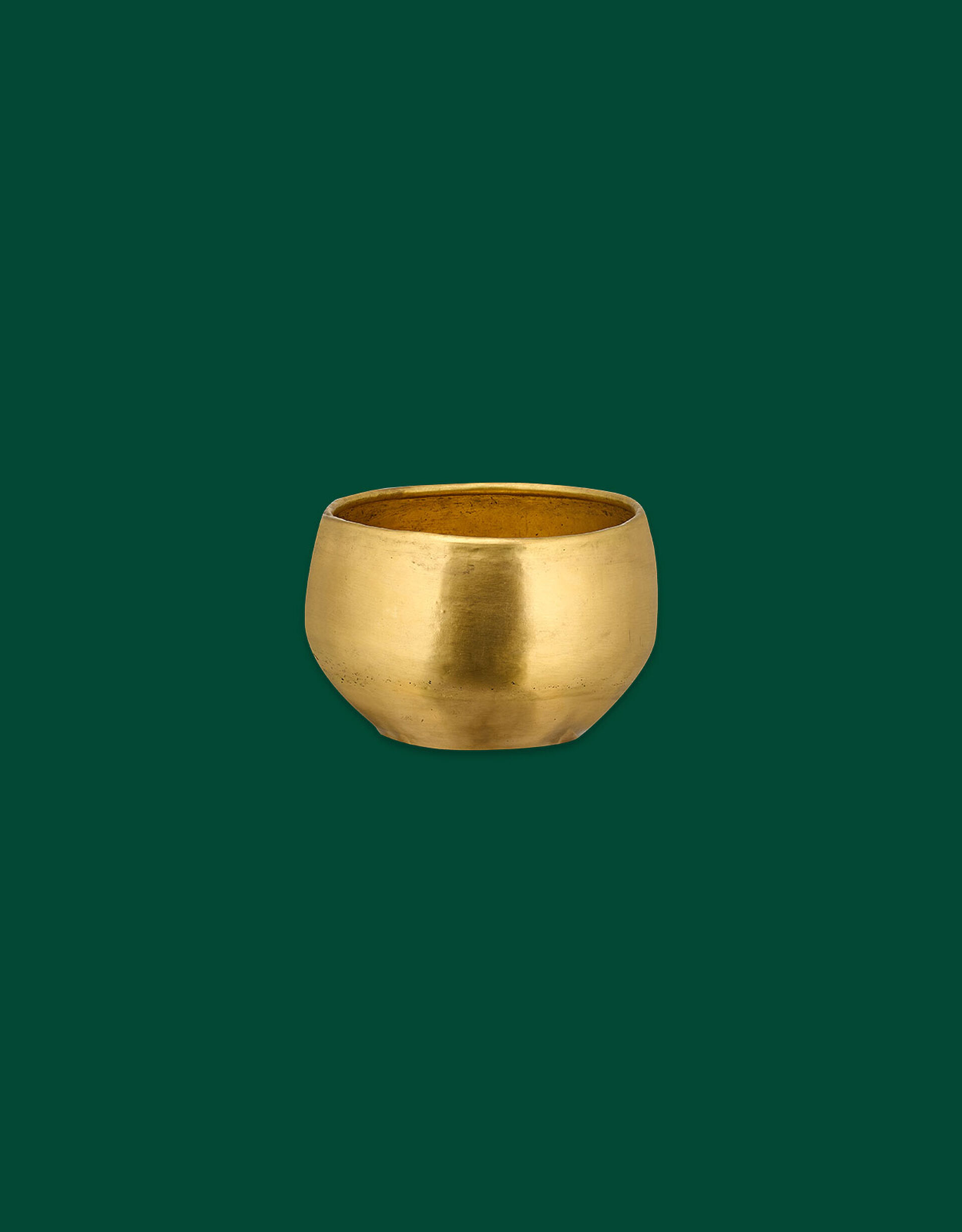 Nkuku Atsu Brass Medium Planter, , large