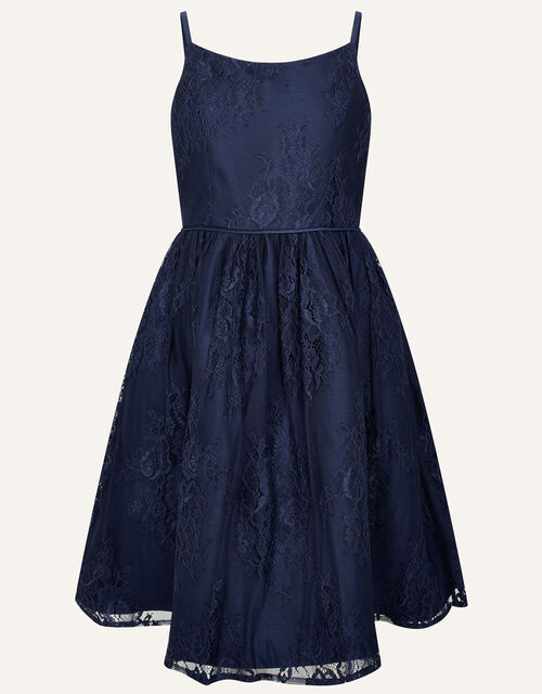 Lace Prom Dress, Blue (NAVY), large