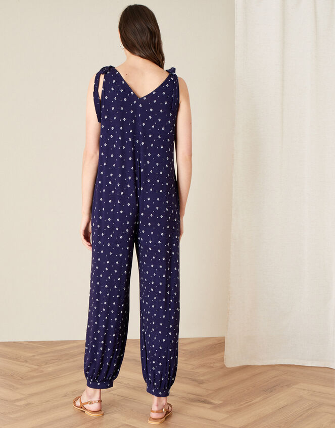 Olly Printed Hareem Jumpsuit, Blue (NAVY), large