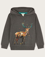 Deer Hoodie WWF-UK Collaboration, Grey (CHARCOAL), large