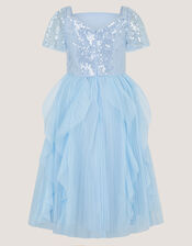 Scarla Sequin Ruffle Party Dress, Blue (PALE BLUE), large