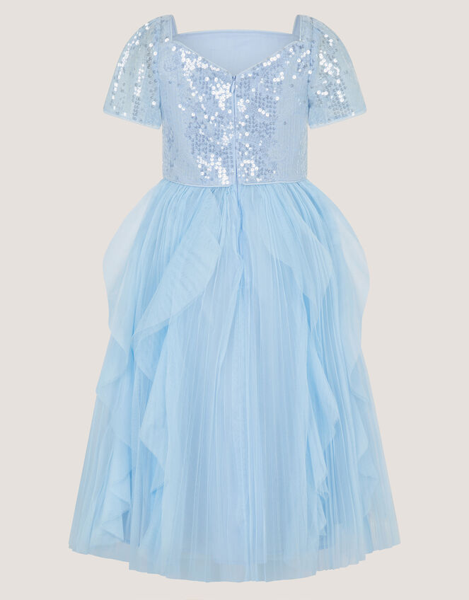 Scarla Sequin Ruffle Party Dress, Blue (PALE BLUE), large