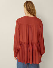 Sandy Relaxed Blouse, Orange (RUST), large