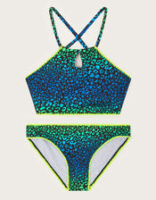 Leopard Print Bikini , Green (GREEN), large