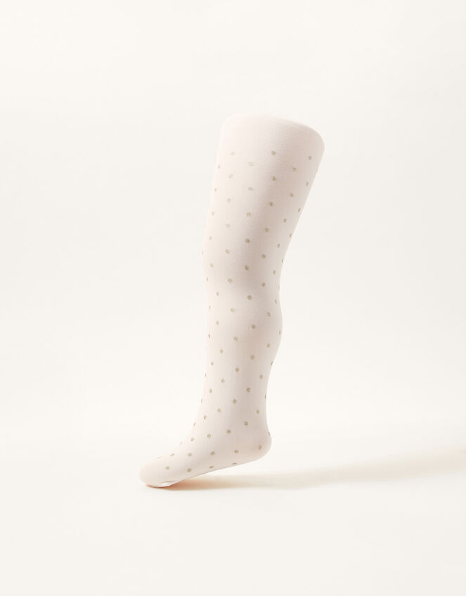 Baby Glitter Spot Tights, Gold (GOLD), large