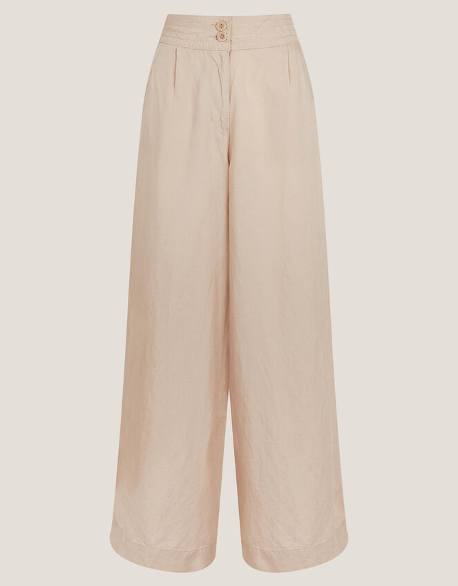 Frida Wide-Leg Trousers, Natural (NATURAL), large