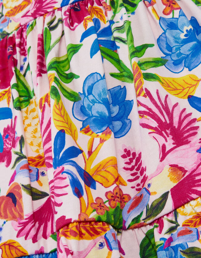 Tropical Print Jersey Dress, Multi (MULTI), large