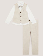 George 4-Piece Suit & Bow Tie , Natural (STONE), large