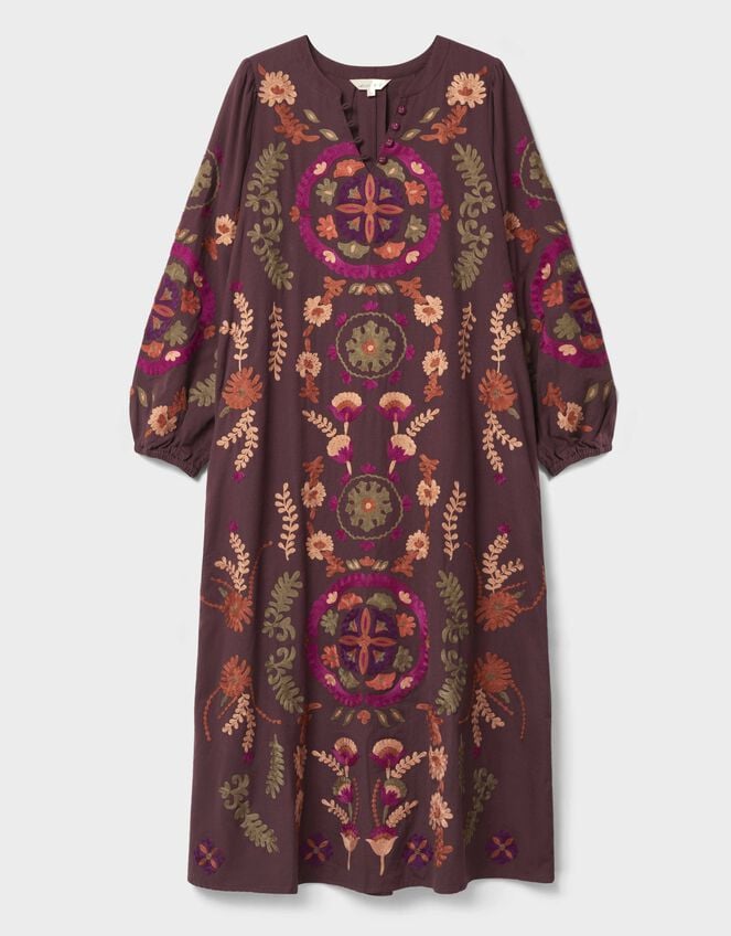 East Preeti Sleeveless Printed Midi Dress, Red (BERRY), large