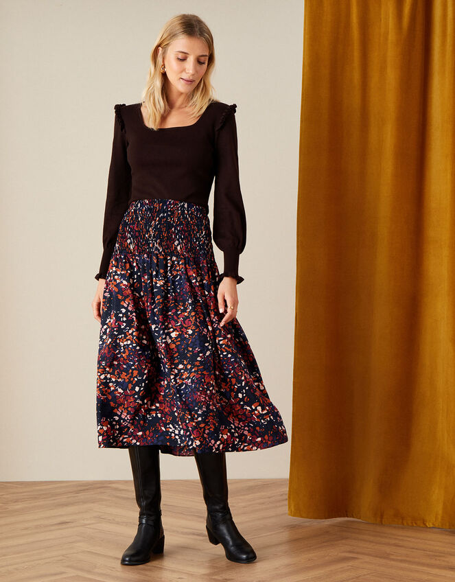 Martini Animal Print Skirt, Black (BLACK), large