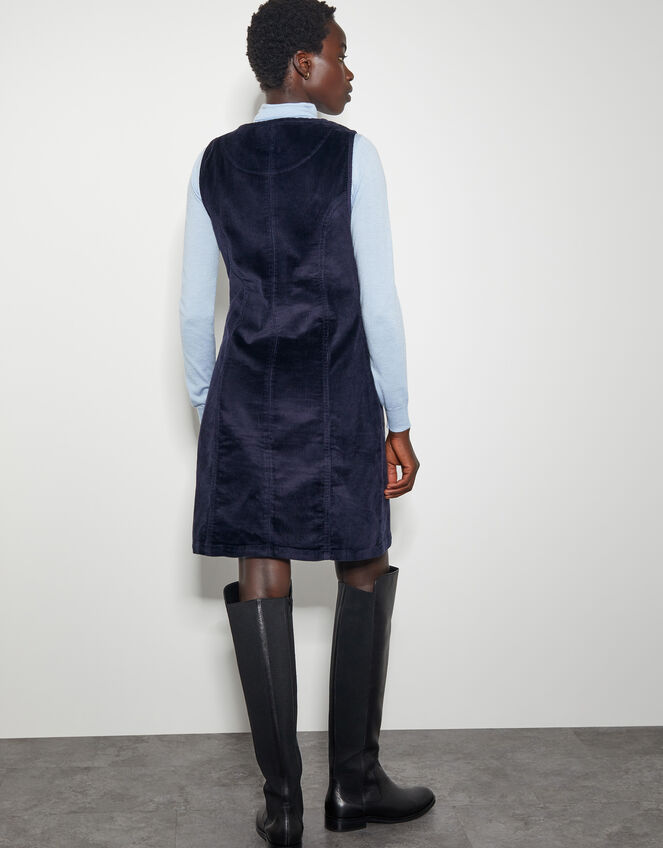 Soha Corduroy Pinafore Dress, Blue (NAVY), large