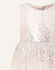 3D Rose Sequin Maxi Dress, Pink (PALE PINK), large
