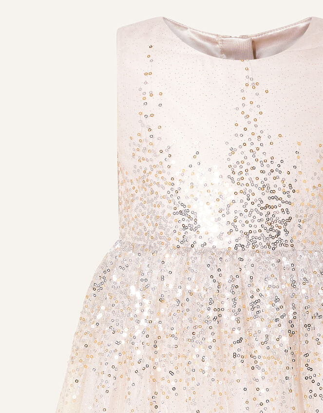 3D Rose Sequin Maxi Dress, Pink (PALE PINK), large