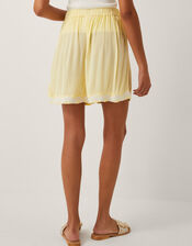 Sienna Ricrac Crinkle Shorts, Yellow (YELLOW), large