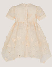 Baby Beryl Butterfly Broderie Dress, Orange (PEACH), large