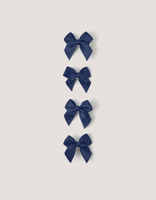 4-Pack Mini Bow School Hair Clips, , large