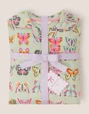 Butterfly Print Long Pyjamas Set, Teal (TEAL), large