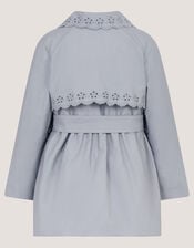 Broderie Shower Proof Trench Coat, Blue (BLUE), large