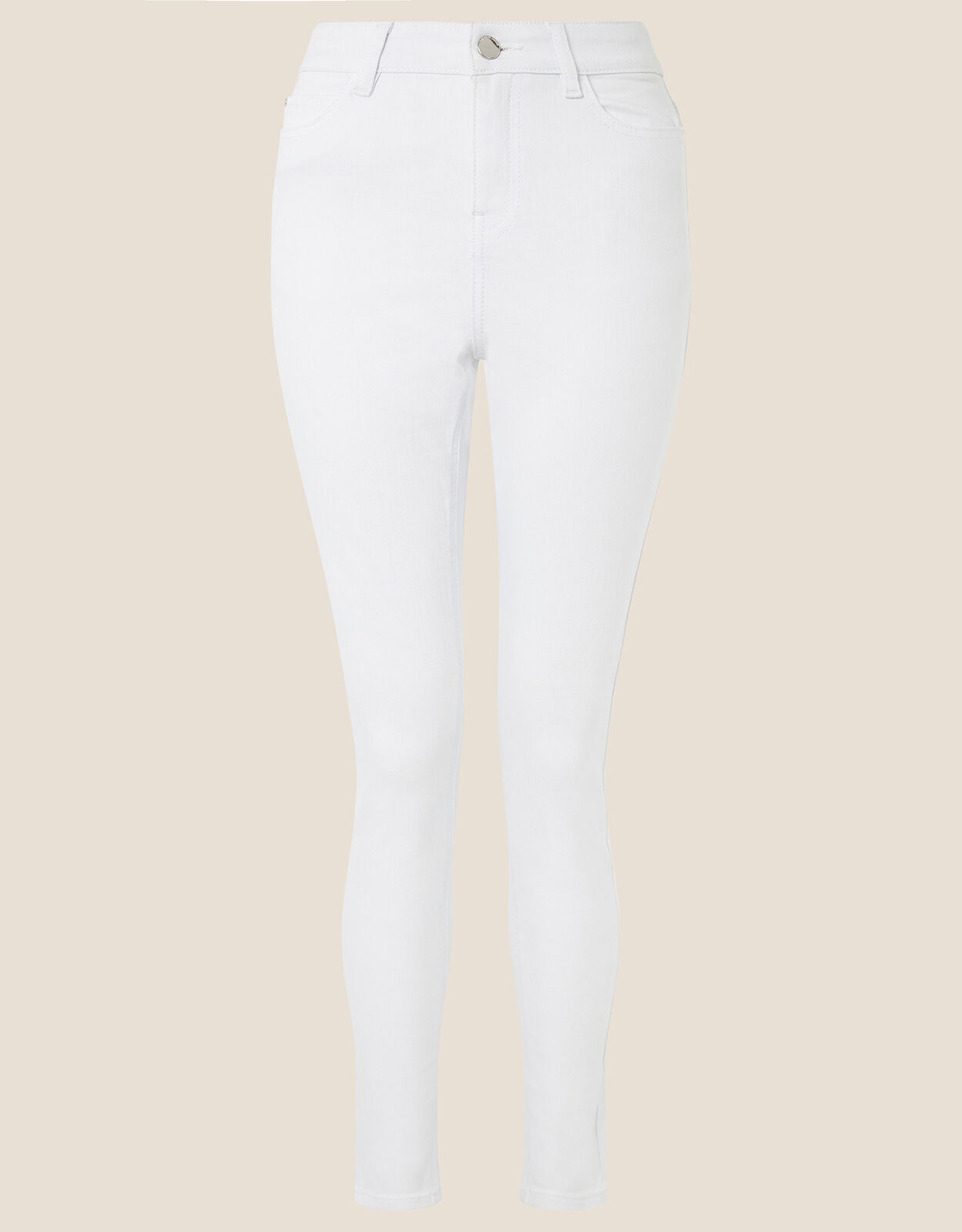 Iris Regular Length Skinny Jeans White Trousers Leggings