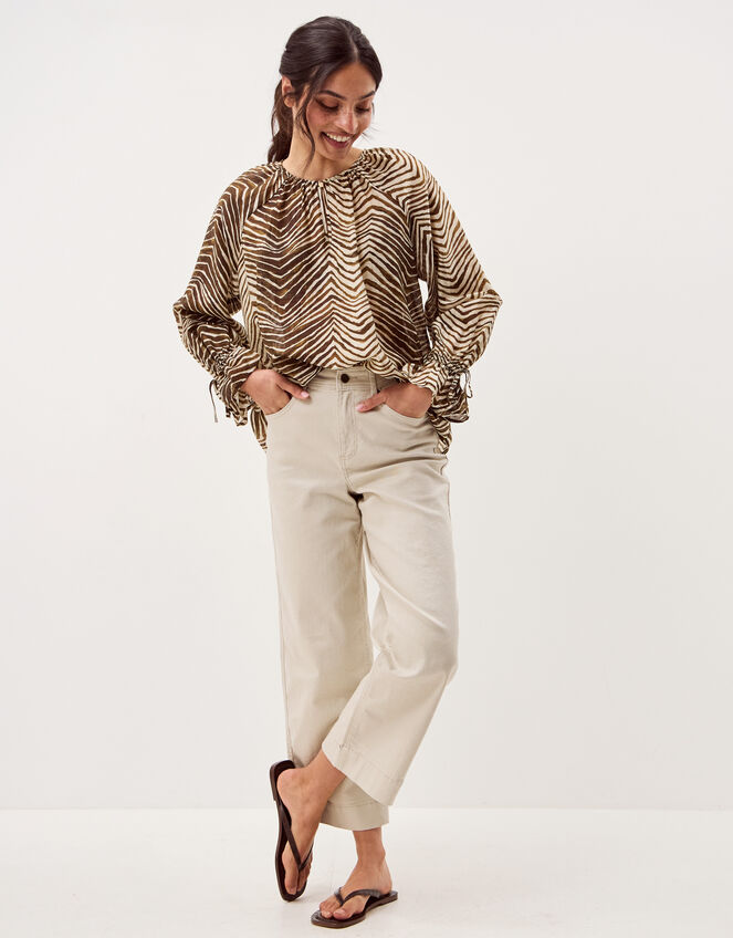 Pippa Animal Print Blouse Green