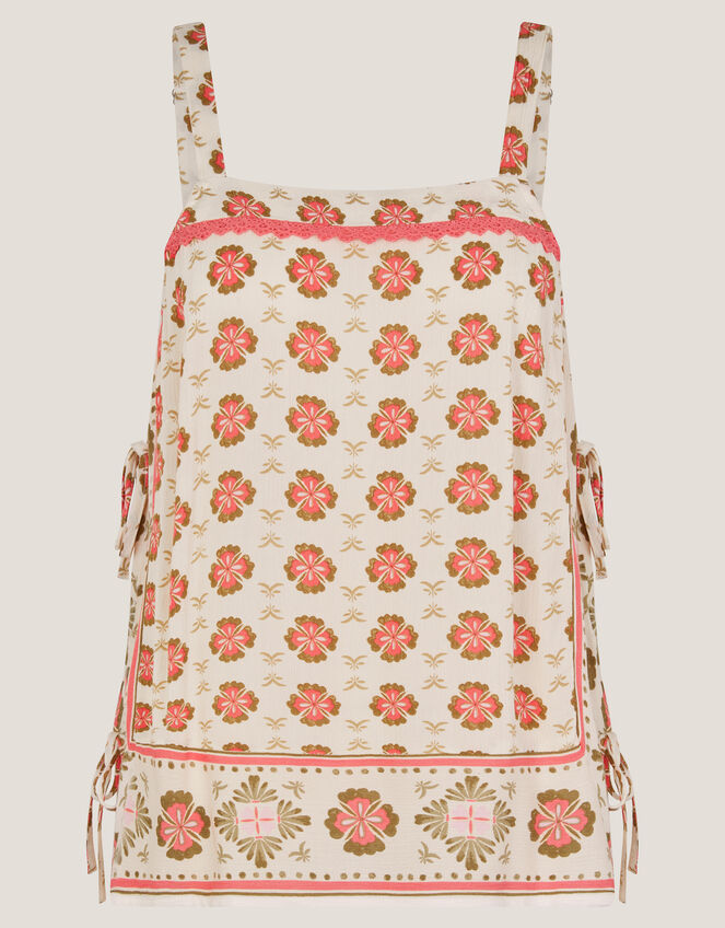 Maddie Floral Print Cami Top, Ivory (IVORY), large