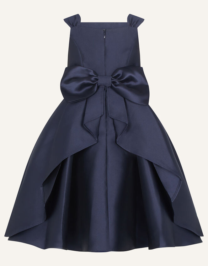 Audrey Duchess Twill Bridesmaid Dress, Blue (NAVY), large