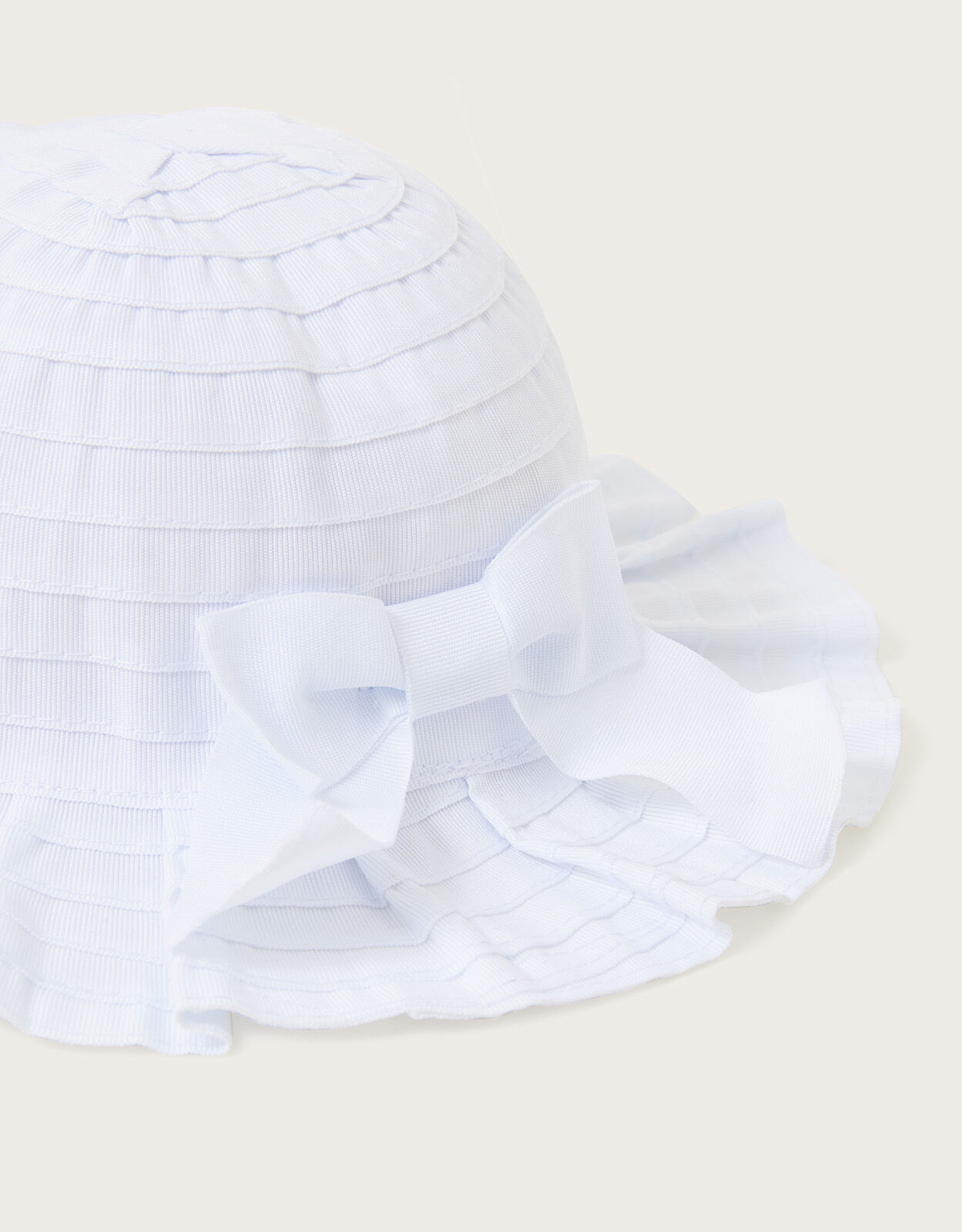 Baby Bow Hat White